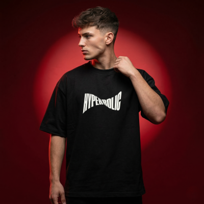 Men's Stylish Premium Drop Shoulder - Black